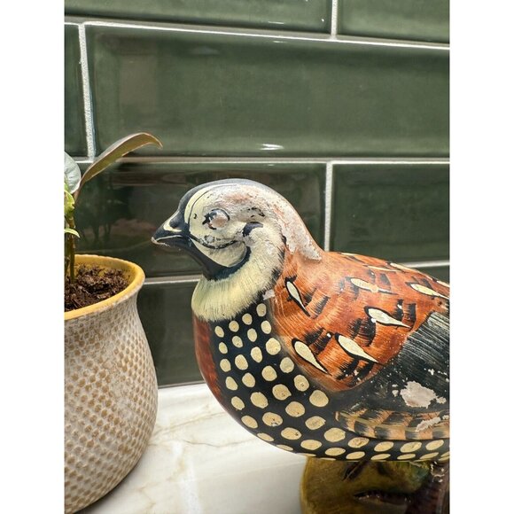 Vintage Mottahedeh Design Hand Painted Quail Pottery Made In Italy Numbered - Picture 4 of 9